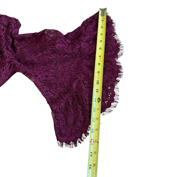Modcloth Dress Womens Burgundy Lace Through The Bluebells Bell Sleeves S Boho - Picture 12 of 13